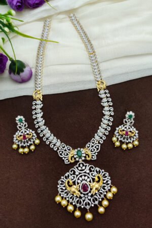 Beautifull long cz ganga jamuna polish