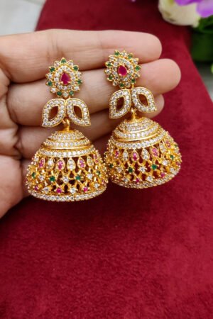 cz bridal jhumka