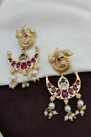 Kemp peacock design earring