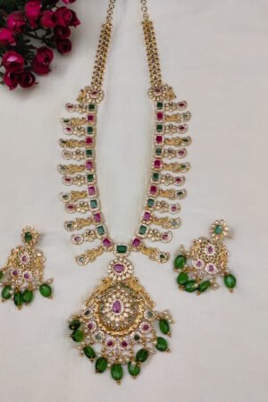 beautiful peacock haram cz stone