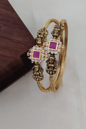 LAKSHMI RUBY EMERALD MATT BANGLES