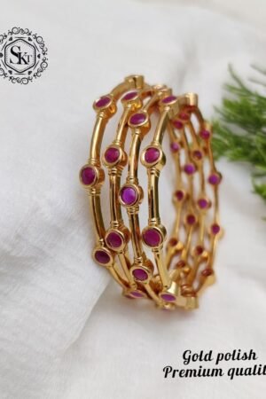 KEMP RUBY KEMP BANGLES SET (SET OF 4)