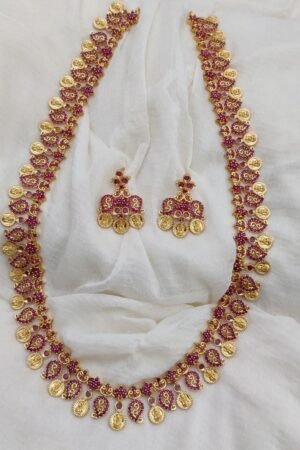 mango long haram with emerald ruby