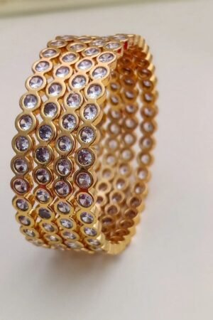 AD Diamond look WHITE STONE BANGLE