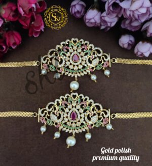 bajuband or mini choker on peacock design