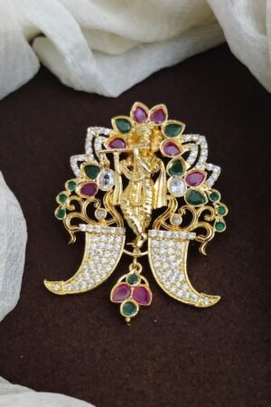 krishna pendent with cz stone