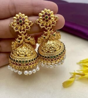 Bridal flower jhumka