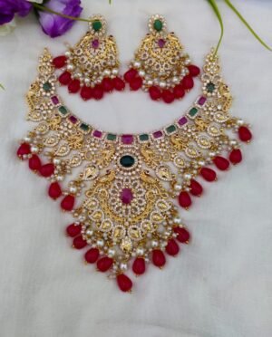 Beautiful Custom jewelry necklace with colourful pearls