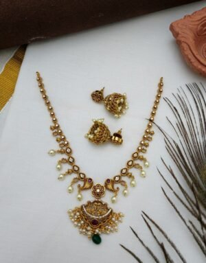 Cz nakshi design with jhumki