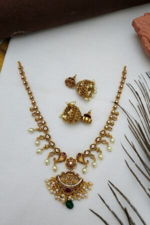 Cz nakshi design with jhumki