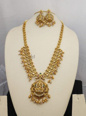 Lakshmi long cz peacock haram