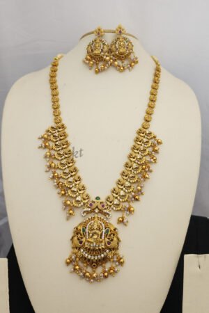 Lakshmi long cz peacock haram