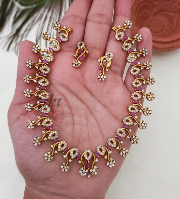 Cz fancy necklace
