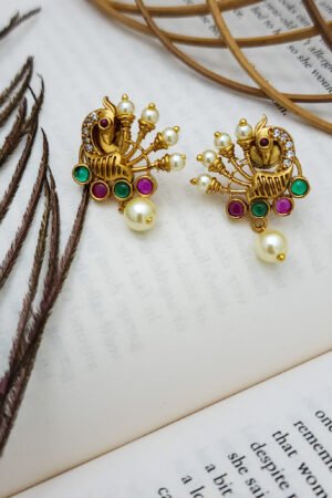 peacock studs