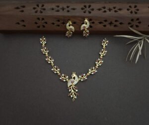 antique cute peacock necklace