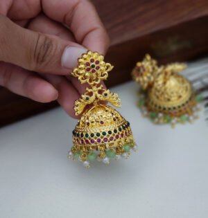 Bridal Flower Jhumka