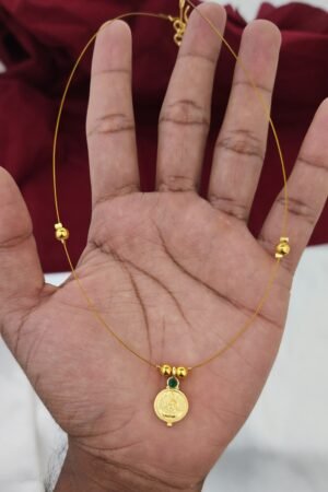 Invisible Chain  - Lakshmi Coin Necklace single coin