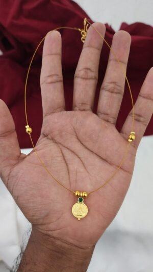 Invisible Chain  - Lakshmi Coin Necklace single coin