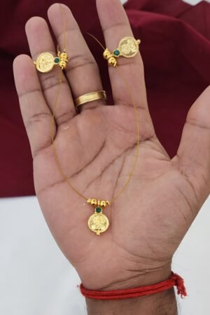 Invisible Chain – Lakshmi Coin Necklace three coin