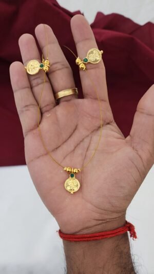 Invisible Chain – Lakshmi Coin Necklace three coin