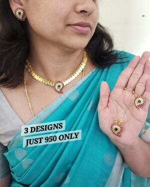 3 In 1 Lakshmi Kaasu, Mango design neckset