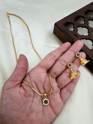 Cz Dollar Chain & Jhumki