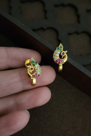 Peacock studs