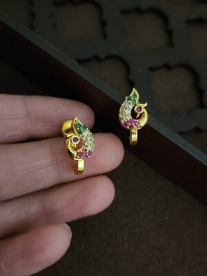 Peacock studs