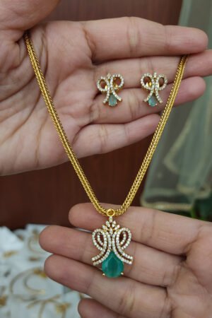 CZ Necklace- Aquamarine