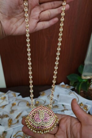 Traditional Impon Ruby White Stone