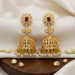 Polki stone earrings