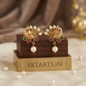 Peacock studs